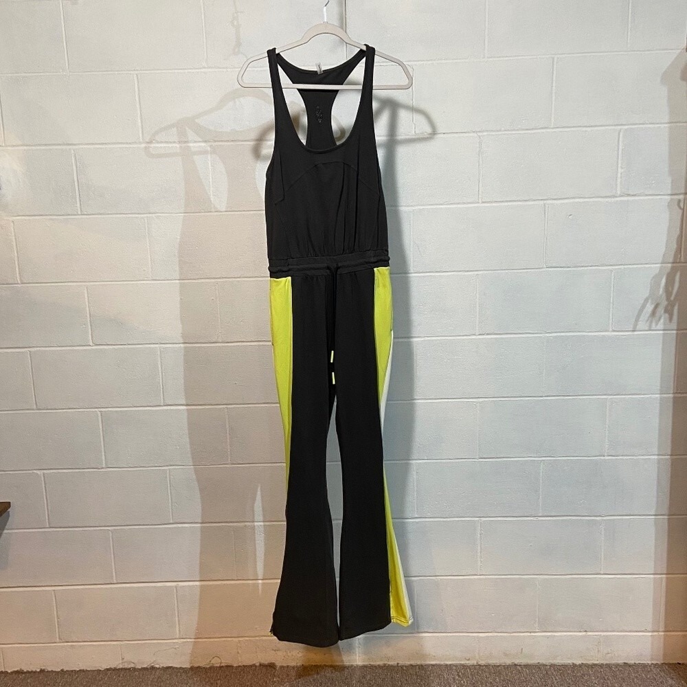 NWOT FP Movement Free People Womens Flow Flare Jumpsuit XS‎ Black